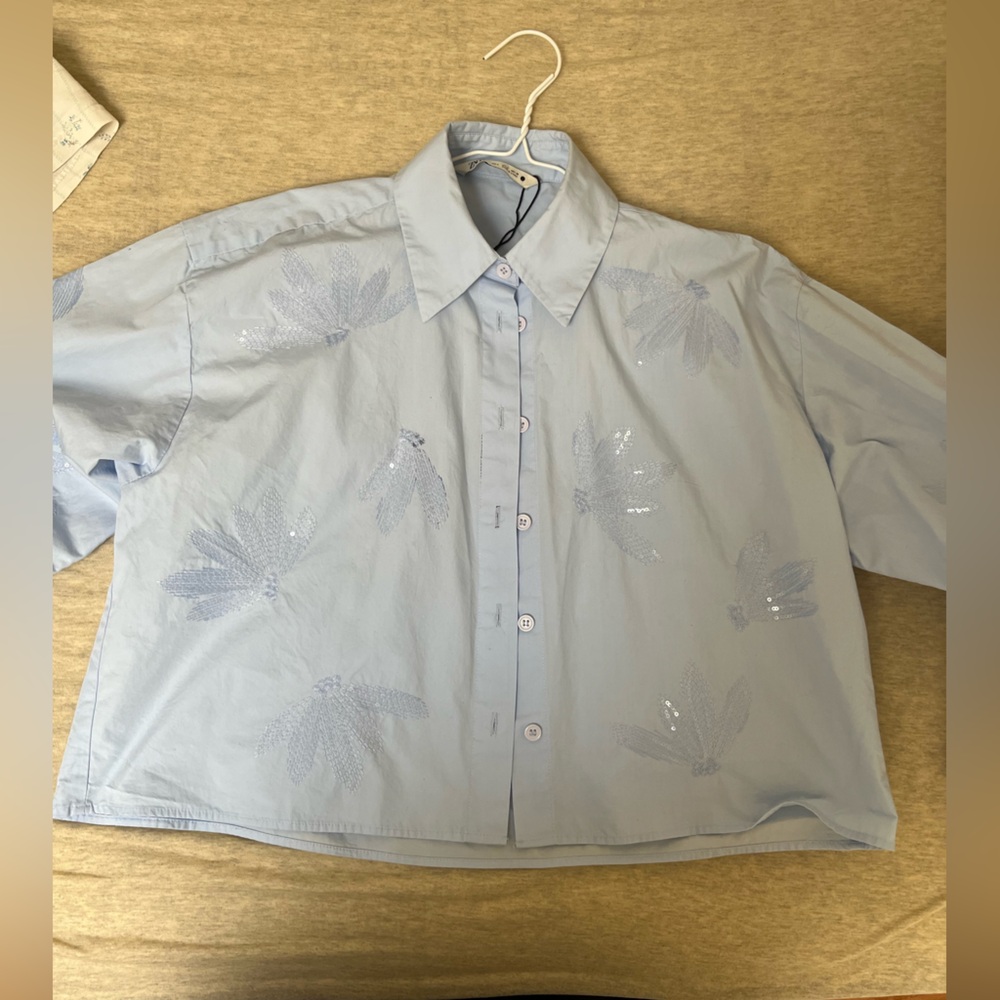 Zara Sequence Light Blue Shirt